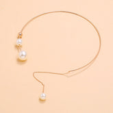 High Fashion Simple Pearl Tassel Necklace